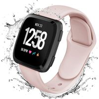 Lintelek Silicone Replacement Bands Compatible with Fitbit Versa, Eco-Friendly Wristband,Breathable Soft Bands, Washable Straps for 5.5-8.5 Inches Wrist, Quick Drying