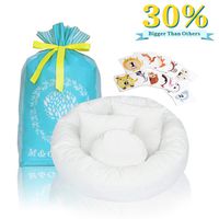 M&G House Newborn Photography Props | Baby Photo Props | (Large Size) 4 PCS Ultra-Soft Baby Donut Posing Pillow | Infant Posing Props for Boy or Girl | Free 12 PCS Baby Month Sticker