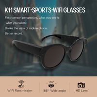 Sansnail Smart Glasses WiFi Camera for IOS Android Full HD 1080P, Mini Portable Sports Sunglasses Camera, Micro Video Recorder Camcorder