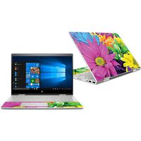 MightySkins Skin Compatible with HP Envy x360 Convertible 15" (2018) - Colorful Flowers | Protective, Durable, and Unique Vinyl Decal wrap Cover | Easy to Apply, Remove | Made in The USA