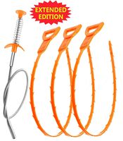 Drain Clog Remover, 4 Pack Drain Clog Remover Cleaning Tool Pipe Dredging Tools Household Hair Cleaner for Kitchen Sink, Bathroom Tub, Toilet