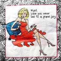 DESIGNER BEVERAGE NAPKINS / 30 PC COUNT (5"  x  5", Grand Jury)