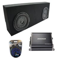 Compatible with 07-13 Toyota Tundra Crew Max Kicker CompVT CVT10 Dual 10" Custom Sub Box CXA600.1 (Renewed)