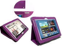 Navitech Purple Bycast Leather Carry Case Cover With Multi Angle Stand and Stylus S Pen Holder For The Samsung Galaxy Note 10.1 N8000, N8010, N8013 Android 4.0 Device