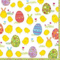 4 Paper Napkins for Decoupage - 3-ply, 33 x 33cm - Peep (4 Individual Napkins for Craft and Napkin Art.)