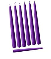 D'light Online Elegant Taper Premium Quality Candles, Hand-Dipped, Dripless and Smokeles - Set of 12 Individually Wrapped (10 Inch, Purple)