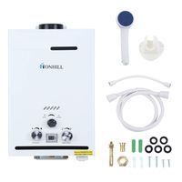 TryE 8L Tankless Water Heater Digital Display 1.5GPM NG Instant Water Boiler Stainless Steel Natural Gas Hot Water Burner