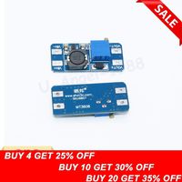 Part & Accessories 1/2 Pcs DC DC step up converter boost 2A power supply module IN 2V- 24V to OUT 5V-28V adjustable regulator board - (Color: 2 pcs)