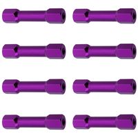 Hobbypark 8-Pack M3x28mm Aluminum Standoffs Spacer Hex for RC Quadcopter Replacement (Purple)