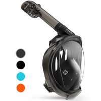 Greatever G2 Full Face Snorkel Mask with Latest Dry Top System,Foldable 180 Degree Panoramic View Snorkeling Mask with Camera Mount,Safe Breathing,Anti-Leak&Anti-Fog