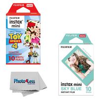 Fujifilm Instax Mini Instant Film - Toy Story 4 (10 Sheets) + Fujifilm Instax Mini Sky Blue Instant Film (10 Sheets)