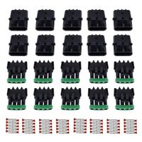 MUYI 10 Kit 4 Pin Way Waterproof Electrical Connector 1.5mm Series Terminals