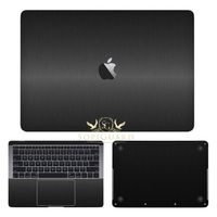 SopiGuard Brushed Black Precision Edge-to-Edge Coverage Vinyl Sticker Skin for Apple MacBook Air 13 Retina (A1932)
