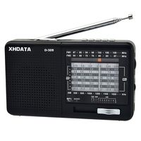 XHDATA D-328 Portable Radio AM FM SW 12 Bands Receiver with DSP/MP3 Music Player and TF Card Slot Packed with Rechargeable Battery and USB Charging Cable a Gift for Parents to Listen Music Black.