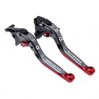 For Ducati MULTISTRADA 1200 / S / GT 2010-2017 Grey Red Folding Extendable Brake Clutch Engraved Levers