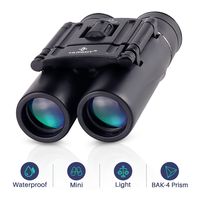 10x25 Compact Binoculars, Mini Pocket Size Binoculars for Adults and Kids, BAK-4 Prism and FMC Lens, Foldable Lightweight Binoculars Perfect for Birdwatching, Hunting, Theater, Opera, Concert