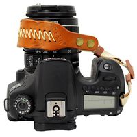 Matoger Leather Wrist Strap Side axis camera micro sigle camer for SLR camera Canon Nikon Sony (Brown)