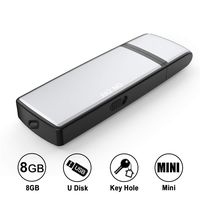 Lgsixe Voice Recorder USB Flash Drive 128Kbps 8gb No Flashing Light When Recording,Compatible with Windows,Android OTG Mini Listening Devices Record