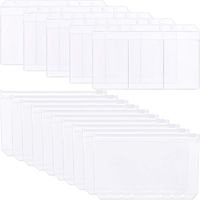 Binder Pocket 6 Holes Loose Leaf Bags A6 Size Binder Zipper Folders Plastic File Document Bags and Business 3-Card Storage Bag for Home Office School Supplies (30 Pieces, A6/A6 Size)