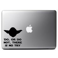 Star Wars Yoda Inspired Do Or Do Not Try Vinyl Sticker Laptop iPhone Cell Decal