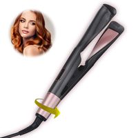CHARMINER Professional Hair Straightener Curling Iron 2 in 1, Flat Iron Curling Iron, Tourmaline Twisted Beauty Hair Tools with LCD Digital Display&Auto Shut-off Functions for All Hair Styling