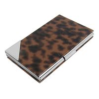 Leather Covers Metal Business Credit ID Card Case Holder
