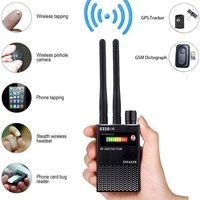 Wireless Bug Detector,Dual Antenna High Sensitive Sweeper Detect Wide Range Radio Frequency Find Out Hidden Camera GPS Tracker(2019 Upgrade Version) (Black)