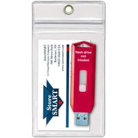 StoreSMART - USB Flash Drive/Memory Cards & Business Card Holders 100-Pack - Zip-Top and Hang Hole - Open Short Side (R3578ZIPS-FLASH-100)