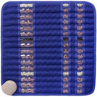 GemsMat - Isabella- Far Infrared Amethyst Jade Obsidian Crystal Stone Blue Mat (18"L x 18"W) - Negative Ion - FIR Therapy -FDA Registered Manufacturer - Adjustable Timer & Temperature - Heating Pad