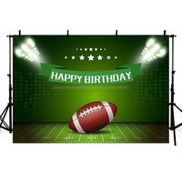 MEHOFOTO American Football Theme Boy Happy Birthday Photography Backdrop Party Decoration Rugby Sports Soccer Field Banner Photo Studio Background 7x5ft