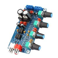 Tone Preamplifier - XH-M164 NE5532 Tone Preamplifier Board 4 Way Adjustment AC 15V