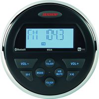 Jensen MS3ARTL AM/FM/USB/Bluetooth Compact 3.5" Round Waterproof Stereo with App Control, 160 watts, 12V DC power system (2-wire), App ready (jControl), IPX6 waterproof design