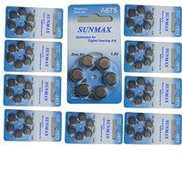 Sunmax 60 X Hearing Aid A675 675A Za675 675 Pr44 Battery