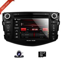 7 Inch In Dash HD Touch Screen Car DVD Player GPS Navigation FM AM Radio RDS for Toyota RAV4 2006 2007 2008 2009 2010 2011 2012 Double Din Car Stereo Head Unit Reverse Camera BT SD SWC