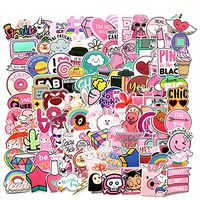 Random Pink Girl Style Stickers Pack 110 PCS for Car Bumper Motorcycle Bicycle Skateboard Luggage Decal Graffiti Patches Skateboard Stickers for Laptop - UV resistant Waterproof Vinyl Stickers