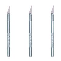 Excel Blades Craft Knife, Paper Cutter, Exacto Knife for Contact Paper, Warhammer 40k, Craft Supplies, Utility Xacto Knife, Hobby Knife, Polymer Clay, Pack of 3, Made in USA