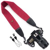 Wolven Weave DSLR/SLR Camera Neck Shoulder Belt Strap Compatible for All DSLR/SLR/Digital Camera (DC)/Instant Camera/Polaroid etc (Red)