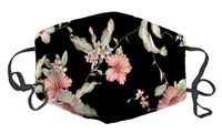 Pink Hibiscus Custom Fashion Design Face Mask Mouth Mask Anti-Dust Face Mask Adjustable Earloop Face Mask