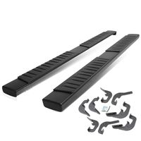 Pair OE Style Aluminum 6 Inches Nerf Step Bar Running Boards for Chevy Silverado/GMC Sierra Crew Cab 07-18