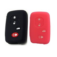 Black and Peachblow 4 Buttons Key Shell Remote Jacket Fob Key Holders Covers Keychain for Toyota Camry RAV4 Avalon Highlander