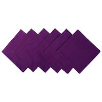 DII 100% Cotton Cloth Napkins, Oversized 20x20" Dinner Napkins, For Basic Everyday Use, Banquets, Weddings, Events, or Family Gatherings - Set of 6, Eggplant