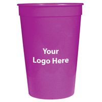 Personalized Custom Stadium Cups - Smooth Finish - 125 Quantity - $0.60 Each - Bulk Promotional Product with Your Logo/Customized. 16-Ounce Capacity