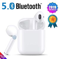 Bluetooth Earbuds, White Wireless Earbuds in-Ear Headphones Hands Free Noise Cancelling Headset Compatible with iPhone XR X 8 8plus 7 7Plus 6 6plus Samsung Galaxy S9 S8 Huawei & Other Apple Airpods