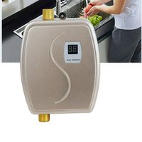 WUPYI 110V 3000W Electric Water Heater,Mini Instant Tankless Hot Water Heater Kitchen Bathroom,Gold