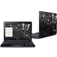 Mightyskins Skin Compatible with Samsung Chromebook 3 11.6" - Black Butterfly | Protective, Durable, and Unique Vinyl Decal Wrap Cover | Easy to Apply, Remove, and Change Styles | Made in The USA