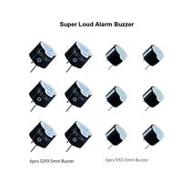 BETAFPV Super Loud DC 5V Active Alarm Buzzer Beeper Tracker 2 Terminals Electronic Continuous Sound Buzzer 12X9.5mm and 9X5.5mm for FPV Racing Drone
