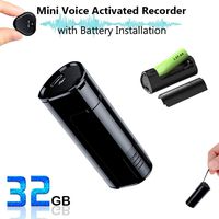 Mini Voice Activated Recorder, 32GB Super Long Hours Recording Capacity, 365 Standby Battery, Audio Sound Recording Continuous Listening Device with Battery Powered