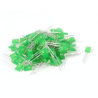 uxcell 100 Pcs DC 3.5V Green LED Light Bulbs Emitting Diodes 7mm x 5mm x 2mm