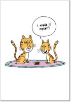 NobleWorks, Made It Myself- Cute Cat Mothers Day Note Card with Envelope - Cute Pet Kitten Kid, Greeting Notecard for Moms 0307