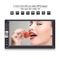 Acouto 7 Inch Double Din Touch Screen Car MP5 Stereo Player,Support Bluetooth/AM/FM/MP5/USB Port/TF Card Slot/Aux Input
